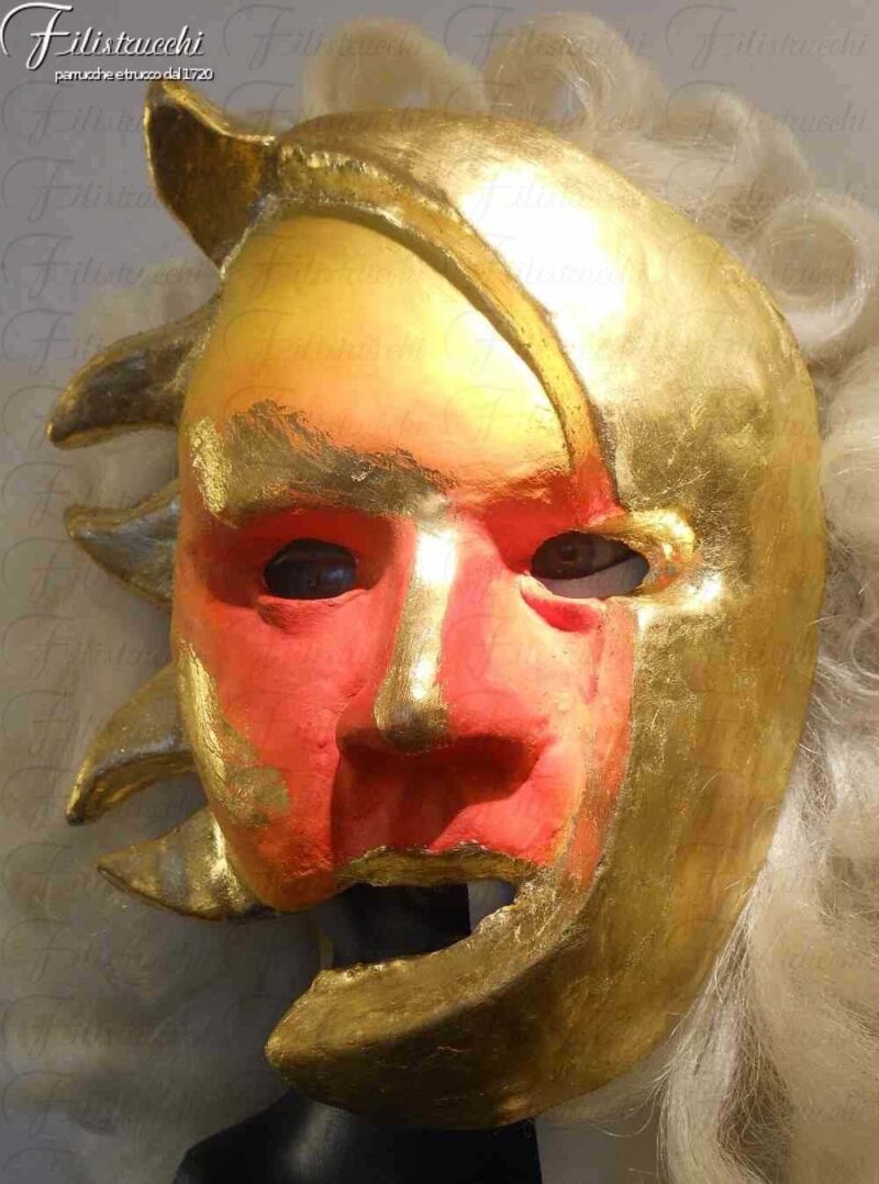 Maschera Sole Luna in cartapesta art MXCP017