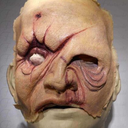 Maschera in lattice schiumato da Zombie colore carne