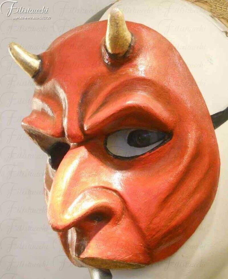 Maschera da Diavolo in cartapesta art MXCP006