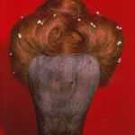 Parrucca stile elisabettiano in capelli naturali con decorazioni art R02