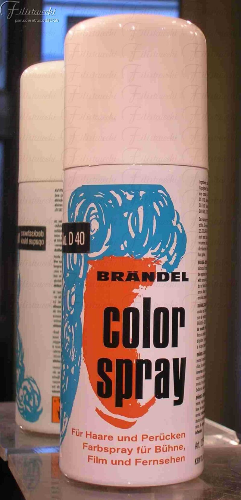 immagine di una lacca spray colore nero D40 art 2250 di Kryolan